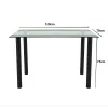 Mezza 4+1 Esstisch-Set weiß-grau