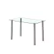 Berna 120 cm quadratischer Esstisch aus Glas