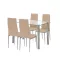 Mateo 4+1 Esstisch-Set beige-grau