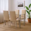 Mateo 4+1 Esstisch-Set beige-grau