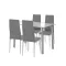 Mateo 4+1 Esstisch-Set grau-grau