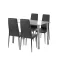 Nolen 4+1 Esstisch-Set schwarz
