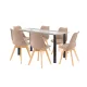 Zelma 6+1 Esstisch-Set beige