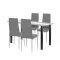 Denton 4+1 Esstisch-Set grau-grau