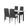 Norman 4+1 Esstisch-Set schwarz