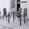 Riona 140 cm quadratischer Esstisch aus Glas