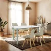 Midori 4+1 Esstisch-Set beige
