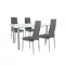 Verna 4+1 Esstisch-Set grau-grau