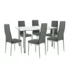 Verna 6+1 Esstisch-Set grau-grau