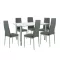 Verna 6+1 Esstisch-Set grau-grau