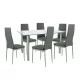 Verna 6+1 Esstisch-Set grau-grau
