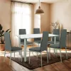 Verna 6+1 Esstisch-Set grau-grau