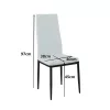 Verna 4+1 Esstisch-Set weiß-schwarz