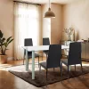 Verna 4+1 Esstisch-Set schwarz-schwarz