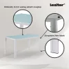 Liva 4+1 Esstisch-Set weiß-beige
