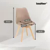 Liva 4+1 Esstisch-Set weiß-schwarz