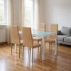 Midland 4+1 Esstisch-Set beige-grau
