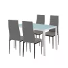 Midland 4+1 Esstisch-Set grau-schwarz