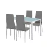 Midland 4+1 Esstisch-Set grau-grau