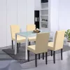 Mira 4+1 Esstisch-Set weiß-beige