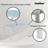 Mira 4+1 Esstisch-Set weiß-grau