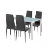 Portland 4+1 Esstisch-Set schwarz