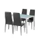 Portland 4+1 Esstisch-Set schwarz