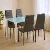 Portland 4+1 Esstisch-Set schwarz