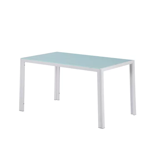Ezra 140 cm quadratischer Esstisch aus Glas