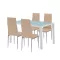 Mabel 4+1 Esstisch-Set beige-grau