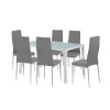 Mabel 6+1 Esstisch-Set grau-grau