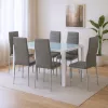 Mabel 6+1 Esstisch-Set grau-grau