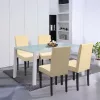 Mira 4+1 Esstisch-Set weiß-beige