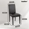 Mira 4+1 Esstisch-Set weiß-schwarz