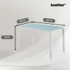 Mira 6+1 Esstisch-Set weiß-schwarz