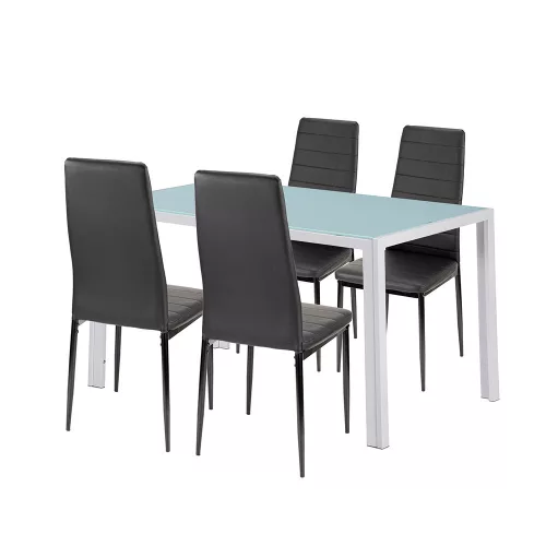 Liana 4+1 Esstisch-Set schwarz