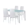 Liana 4+1 Esstisch-Set weiß
