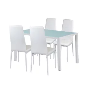 Liana 4+1 Esstisch-Set weiß