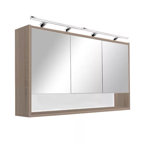 Oberer Spiegelschrank Luna 120, Rauna sil