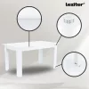 Leon 4+1 Esstisch-Set weiß-grau