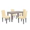 Leon 4+1 Esstischset York Eiche-beige