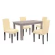Leon 4+1 Esstischset York Eiche-beige