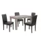 Leon 4+1 esstisch set york eiche-schwarz