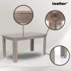 Leon 4+1 esstisch set york eiche-schwarz