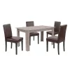 Leon 4+1 esstisch set york eiche braun