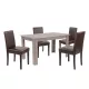 Leon 4+1 esstisch set york eiche braun