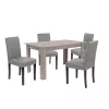 Leon 4+1 esstisch set york eiche grau