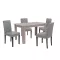 Leon 4+1 esstisch set york eiche grau