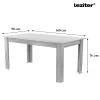 Lola 4+1 Esstisch-Set beige-weiß