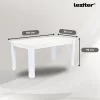 Leon 4+1 Esstisch-Set weiß-schwarz